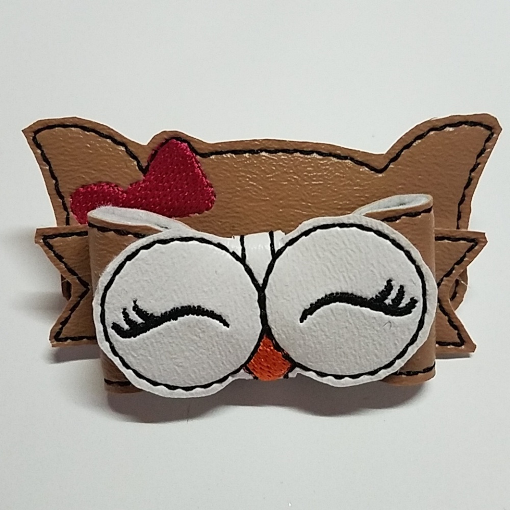 Owl hair bow